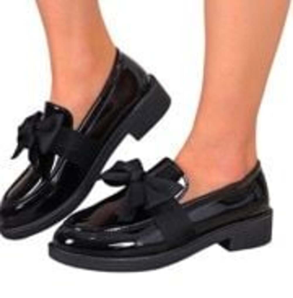 Rokment Womens Bowknot Oxfords Dress Shoes Spring Fall Vintage Casual Leather Pl